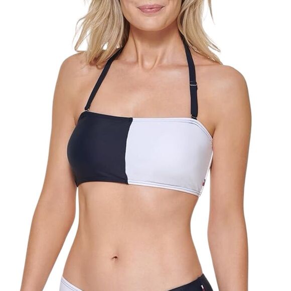 Tommy Hilfiger Color Block Bandeau Bikini Top - Size Large - Picture 3 of 6